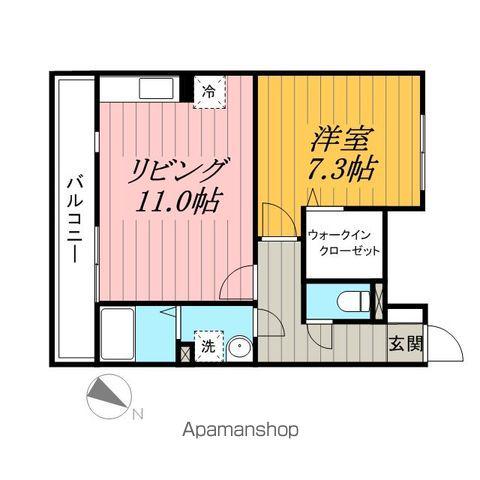 ヴェルデ神明町(1LDK/2階)の間取り写真