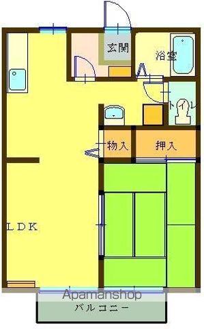 サンガーデン大森(1LDK/2階)の間取り写真