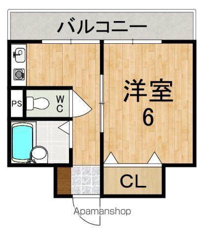 グランリヴィエール三郷駅前(1K/6階)の間取り写真
