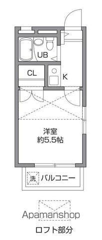 クレール田園調布(1K/2階)の間取り写真