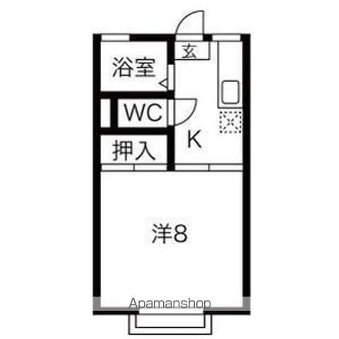 コーポエクセリーヌ(1K/2階)の間取り写真