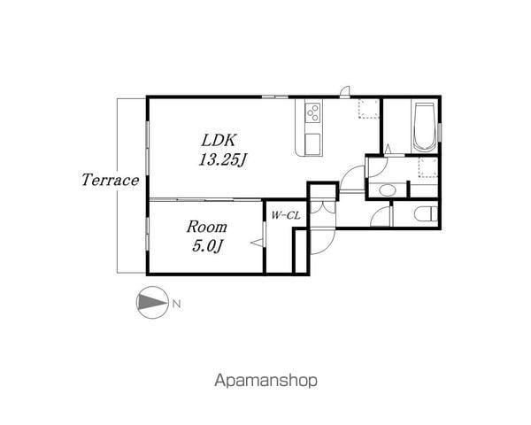 MA CHAMBRE(1LDK/1階)の間取り写真