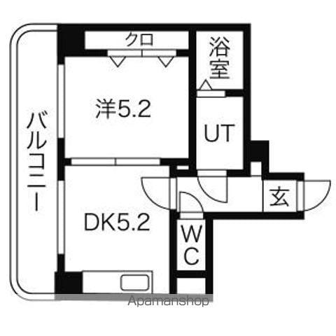 センターヒルズ20(1DK/7階)の間取り写真