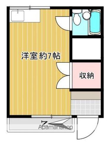 ルネ長崎(ワンルーム/1階)の間取り写真