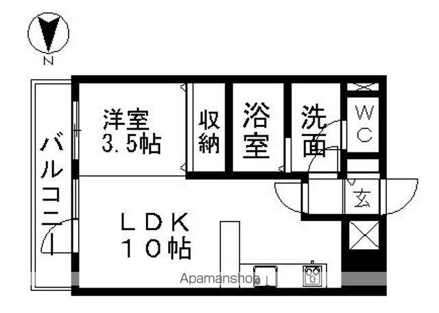 ヴェルジュコートⅠ(1LDK/7階)の間取り写真