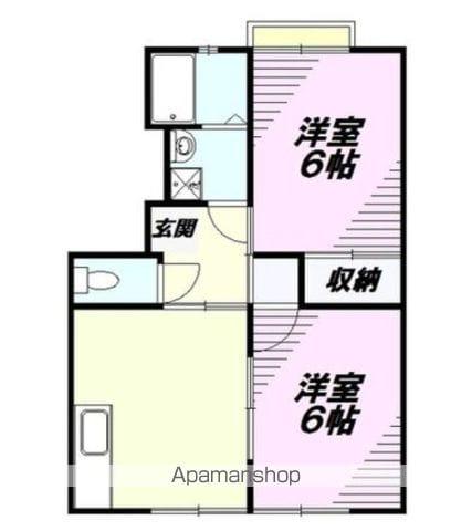 クロノス高尾ノース(2DK/2階)の間取り写真