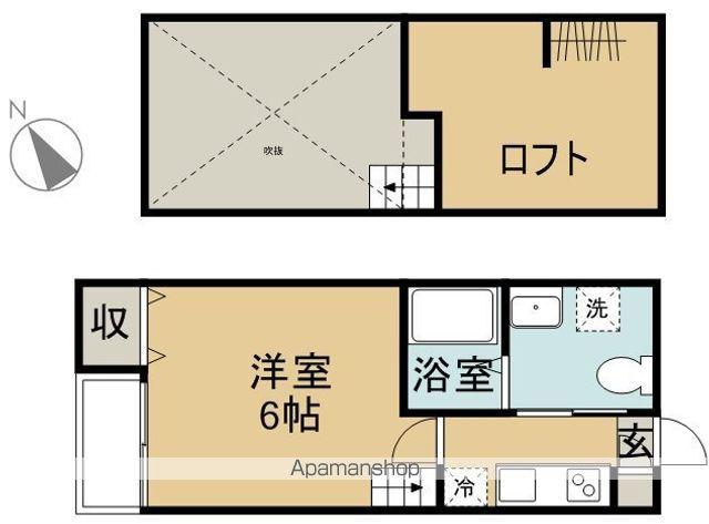 AHIMSA(1K/2階)の間取り写真