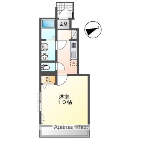 コモド岸根公園(1K/1階)の間取り写真