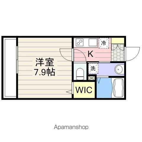 ロンボヌール稲毛(1K/2階)の間取り写真