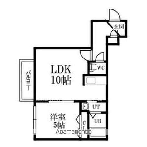 セントラルステート発寒(1LDK/1階)の間取り写真