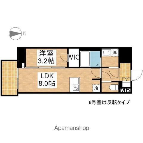 クレヴィスタ名古屋上前津(1LDK/3階)の間取り写真