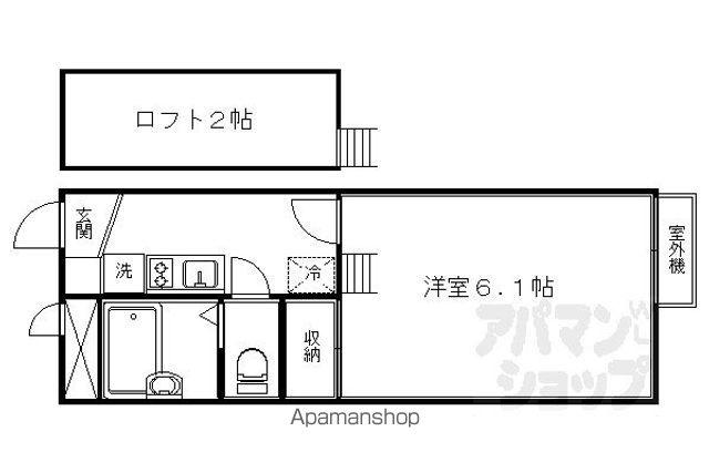 レオパレス御所西(1K/1階)の間取り写真