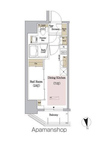 アーバネックス新御徒町(1DK/9階)の間取り写真