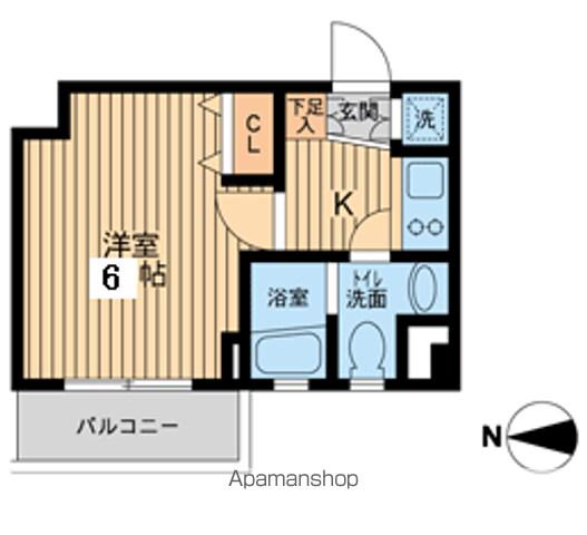 プライムアーバン中野上高田(1K/2階)の間取り写真