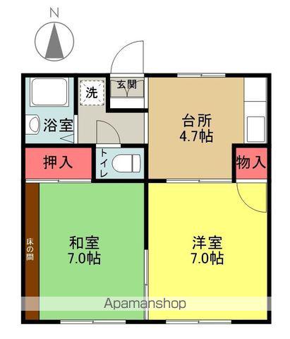 めぐみハイツ(2K/1階)の間取り写真