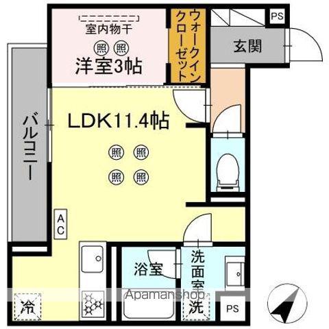 D-ROOM松香台(1LDK/2階)の間取り写真