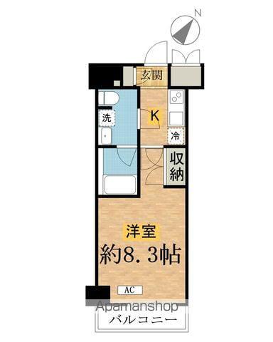 SHOKEN RESIDENCE八王子(1K/9階)の間取り写真