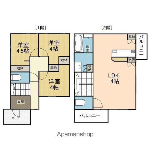 予讃線 粟井駅 徒歩10分 2階建 築3年(3LDK)の間取り写真