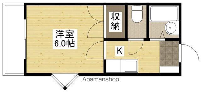 第二大下ビル(1K/3階)の間取り写真