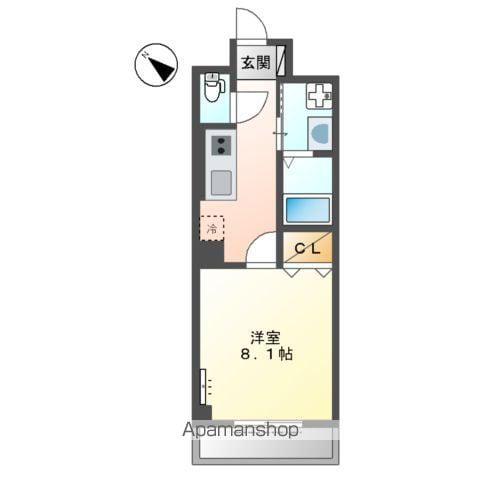 アルカンシエル馬込(1K/1階)の間取り写真
