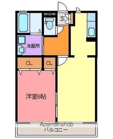 アルル壱番館(1LDK/1階)の間取り写真
