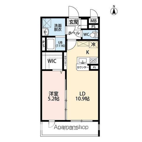 LEGRANDⅡ(1LDK/4階)の間取り写真