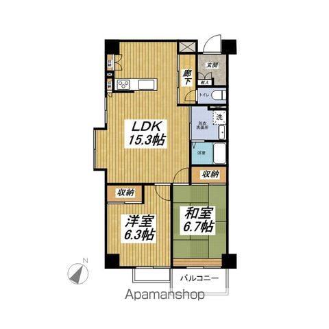 アールヒル(2LDK/3階)の間取り写真