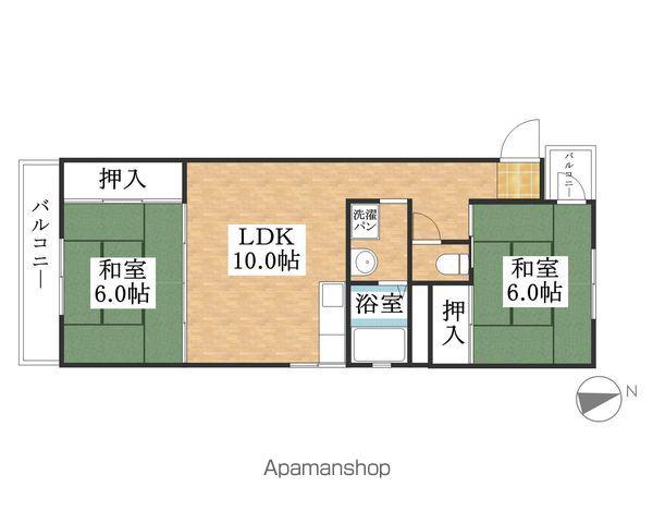 コーポ大塚(2LDK/2階)の間取り写真