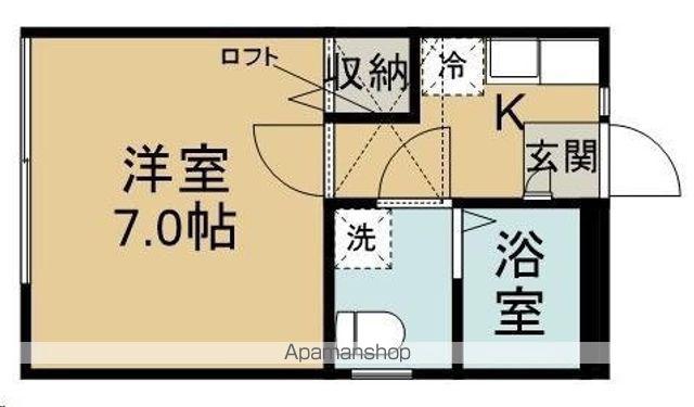 エクセルシャトー堤町(1K/1階)の間取り写真