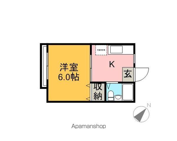 メゾン秋山 A棟(1K/1階)の間取り写真