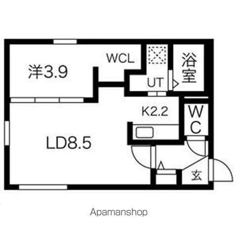 PORTEーBONHEUR FUKUZUMIポルトボヌールフク(1LDK/4階)の間取り写真