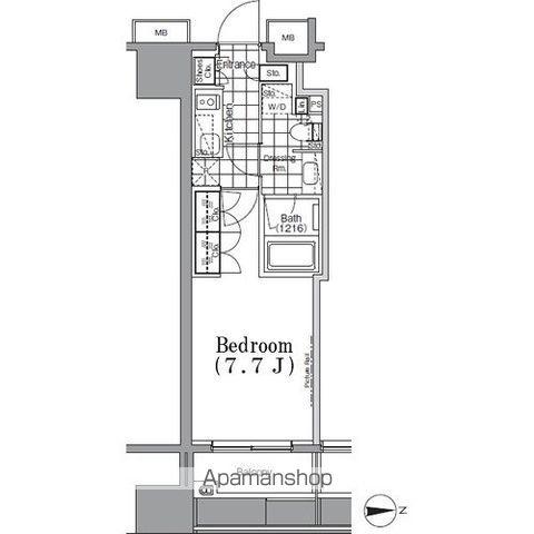 ザ・パークハビオ蔵前(1K/11階)の間取り写真