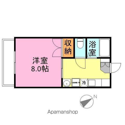 コーポ岡(1K/1階)の間取り写真