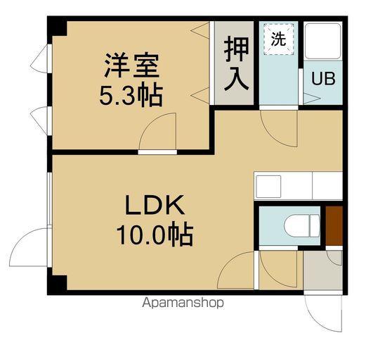 シャンブル杉並(1LDK/3階)の間取り写真