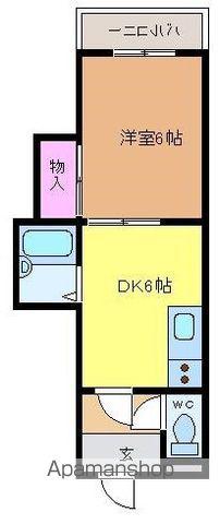 健マンション(1DK/4階)の間取り写真