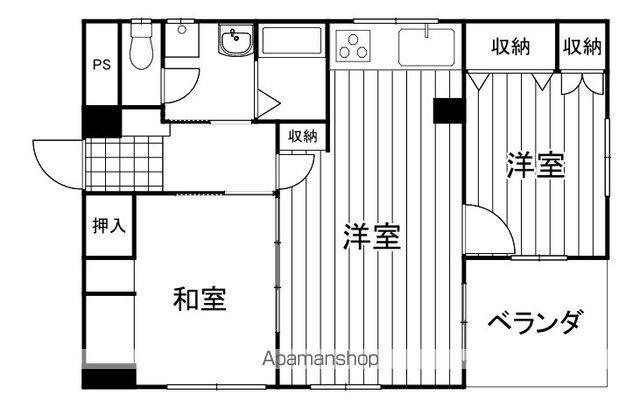 ジョイフルハイツ(2LDK/1階)の間取り写真