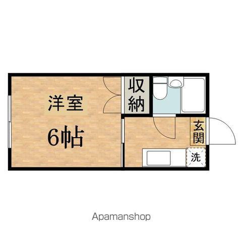 パークハイツ中島Ⅰ(1K/2階)の間取り写真