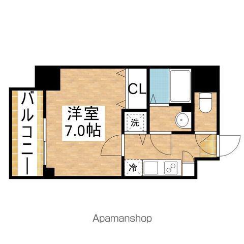 エスプレイス鶴舞ガーデンテラス(1K/11階)の間取り写真