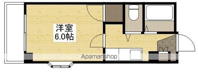 長山コーポラス(1K/3階)の間取り写真