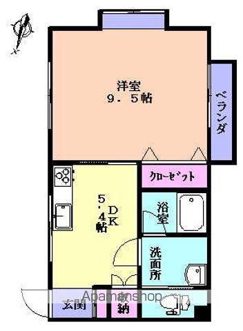 エクセル・アーバン(1DK/2階)の間取り写真