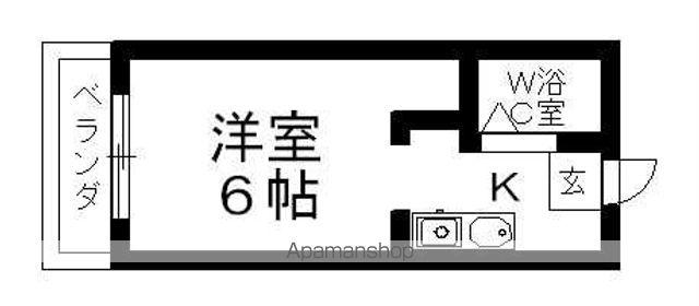 神作シティ(1K/1階)の間取り写真
