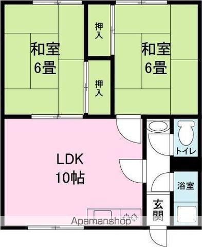 イホリハイツ(2DK/2階)の間取り写真