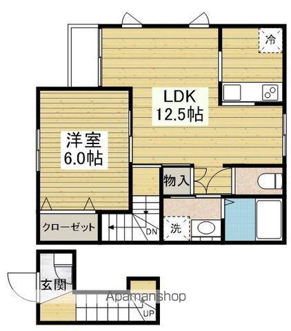 メゾン ド フェリシア(1LDK/2階)の間取り写真