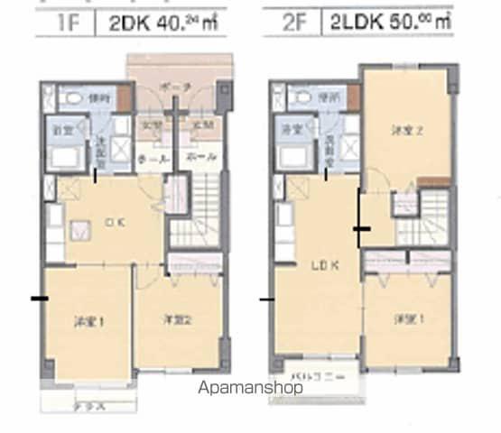 メゾン・グレイスB(2DK/1階)の間取り写真