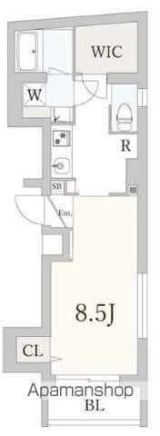 GRANDUO高円寺V(1K/1階)の間取り写真