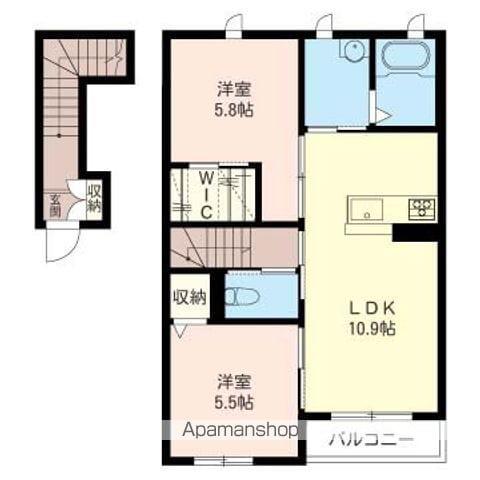 アムール(2LDK/2階)の間取り写真