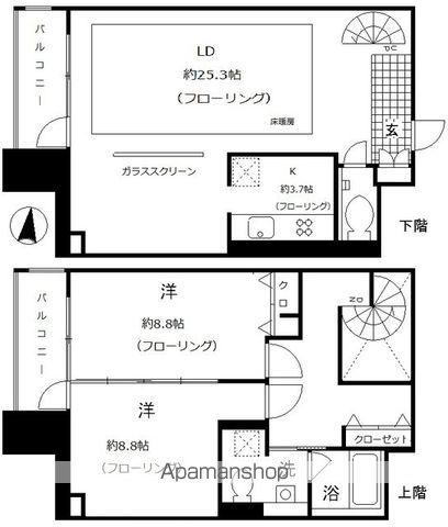 レジディア東桜2(2LDK/14階)の間取り写真