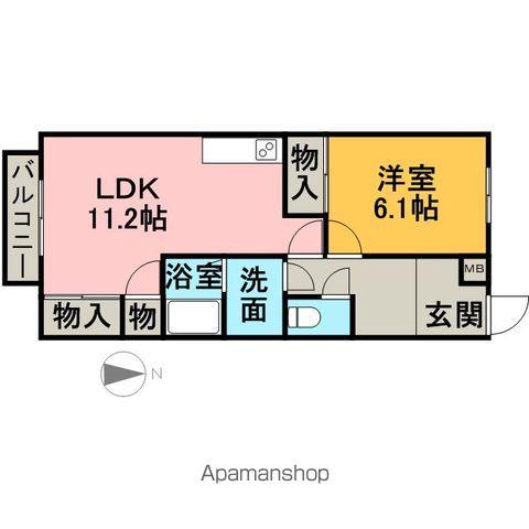 エステート瑞浪Ⅰ(1LDK/2階)の間取り写真