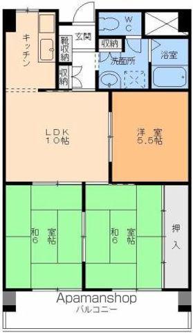 パークハイツ(3LDK/2階)の間取り写真