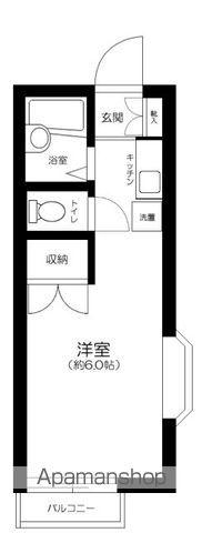 ルミナス東浦和(1K/2階)の間取り写真